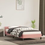 vidaXL Cadre de lit avec tête de lit Rose 90x200 cm Velours