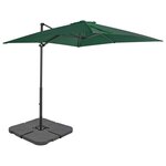 vidaXL Parasol avec base portable Vert