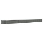 vidaXL Lit surélevé de jardin Acier enduit de poudre 620x80x36 cm gris