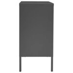 vidaXL Buffet Anthracite 75x35x70 cm Acier et verre trempé