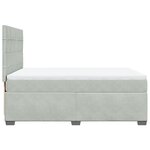 vidaXL Sommier à lattes de lit et matelas Gris clair 140x190cm Velours
