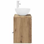 vidaXL Vanité de lavabo mural Chêne artisanal 49 5 x 41 x 64 5 cm