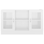vidaXL Armoire à vitrine Blanc brillant 120x30 5x70 cm Bois ingénierie