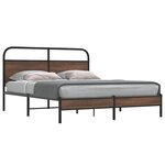 vidaXL Cadre de lit sans matelas 160x200 cm chêne marron
