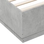 vidaXL Cadre de lit avec LED sans matelas gris béton 200x200 cm