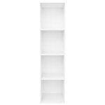 vidaXL Bibliothèque/Meuble TV Blanc 36x30x143 cm Bois d'ingénierie