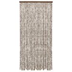 vidaXL Moustiquaire Taupe et blanc 100x220 cm Chenille