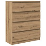 vidaXL Buffet chêne artisanal 80x35x99 cm bois d'ingénierie