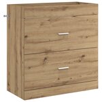 vidaXL Meuble sous lavabo de salle de bain Chêne artisanal