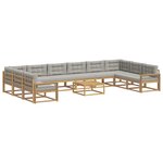 vidaXL Ensemble de canapés d'extérieur 11 pc Blanc et gris clair