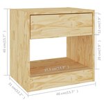 vidaXL Table de chevet 40x31x40 cm bois de pin massif