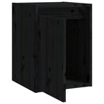 vidaXL Armoires murales Noir 30x30x40 cm Bois de pin massif