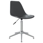 vidaXL Chaise pivotante de salle à manger Gris clair PP
