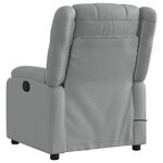 vidaXL Fauteuil de massage inclinable électrique gris clair tissu