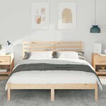 vidaXL Cadre de lit Marron 140 x 200 cm Bois massif en pin