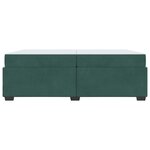 vidaXL Cadre de lit avec matelas Vert foncé 200 x 200 cm Velours