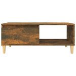 vidaXL Table basse Chêne fumé 90x50x36 5 cm Bois d'ingénierie