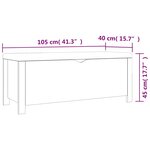 vidaXL Boîte de rangement avec coussin gris béton 105x40x45 cm