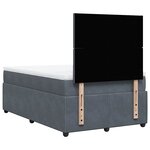 vidaXL Sommier à lattes de lit et matelas gris foncé 120x190cm velours