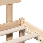 vidaXL Cadre de lit Marron 90 x 190 cm Bois de pin massif