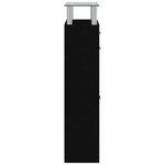 vidaXL Armoire à chaussures Noir 63x24x104 cm Bois d'ingénierie