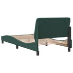 vidaXL Cadre de lit sans matelas vert foncé 100x200 cm velours