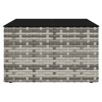 vidaXL Salon de jardin 2 Pièces avec coussins Gris Résine tressée