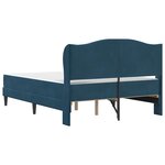 vidaXL Cadre de lit avec tête de lit Bleu 160 x 200 cm Velours
