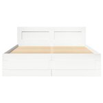 vidaXL Cadre de lit avec tête de lit blanc 120x190cm bois d'ingénierie