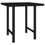 vidaXL Tables d'appoint de jardin 3 Pièces noir résine tressée