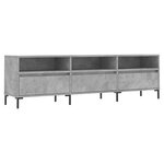 vidaXL Meuble TV gris béton 150x30x44 5 cm bois d'ingénierie