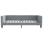 vidaXL Lit de jour avec lit gigogne gris clair 100x200 cm tissu