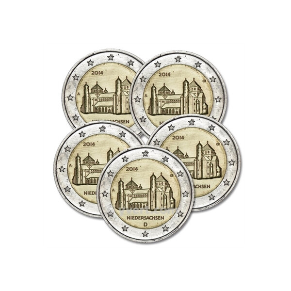 Monnaie 2 euros commémoratives allemagne 2014  les 5 ateliers - niedersachsen
