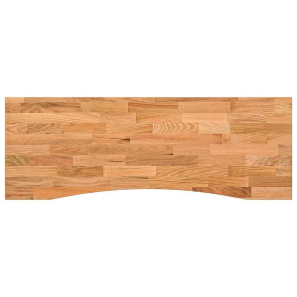 vidaXL Dessus de bureau marron clair bois chêne massif rectangulaire