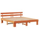 vidaXL Cadre de lit Marron 180 x 200 cm Bois de pin massif