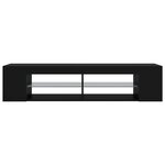vidaXL Meuble TV avec lumières LED noir 135x39x30 cm