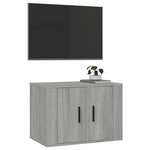 vidaXL Meuble TV mural Sonoma gris 57x34 5x40 cm