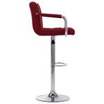 vidaXL Chaises de bar lot de 2 bordeaux tissu