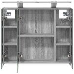 vidaXL Armoire Miroir de Salle de Bain Gris Sonoma 60 x 14 5 x 50 cm