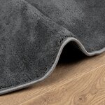 vidaXL Tapis OVIEDO à poils courts anthracite Ø 200 cm