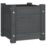 vidaXL Jardinière d'extérieur Gris 31x31x31 cm Bois de pin massif