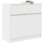 vidaXL Buffet avec tiroir blanc 80x34x76 cm bois d'ingénierie
