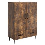 vidaXL Buffet Chêne fumé 66 x 34 5 x 95 cm Bois d'ingénierie