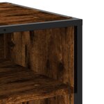 vidaXL Meuble TV chêne fumé 91x40x46 cm bois d'ingénierie et métal