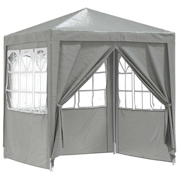vidaXL Tente de fête 200 x 200 x 240 cm Gris clair PE et acier