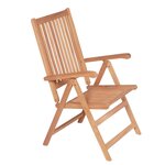 vidaXL Chaises inclinables de jardin 4 Pièces Bois de teck solide