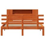 vidaXL Lit bibliothèque sans matelas cire marron 160x200 cm pin massif
