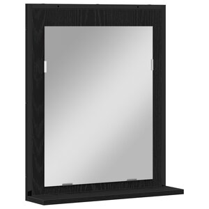 Miroir de salle de bain vidaXL en chêne noir 50x12x60 cm en bois d'ingénierie