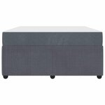 vidaXL Cadre de lit avec matelas Gris foncé 140 x 200 cm tissu