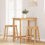 vidaXL Chaises de bar lot de 2 bois massif d'hévéa